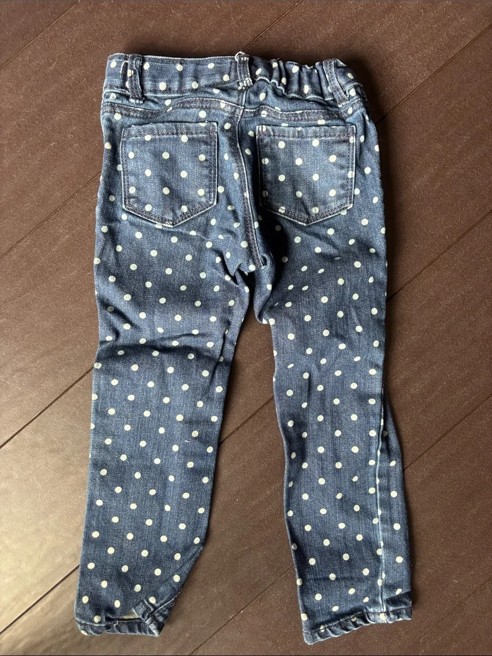 OshKosh B'gosh Rose Pink Peplum Top with Blue Polka Dot Jeans